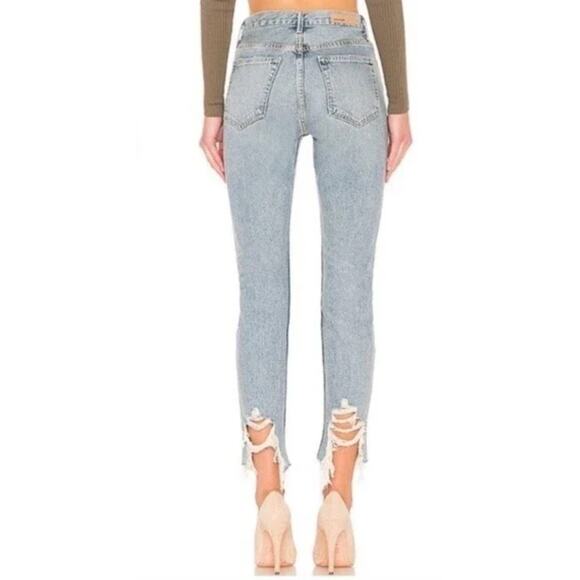 GRLFRND Karolina Button Fly Crop High-Rise Skinny Jean Plus Size 32 - Picture 3 of 13